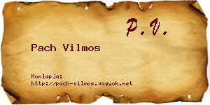 Pach Vilmos névjegykártya