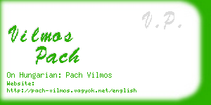 vilmos pach business card